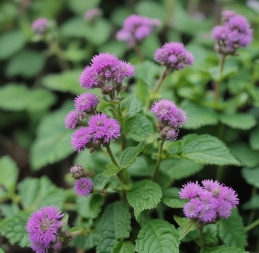 Close-up photo of fresh green menthol leaves with dew drops.