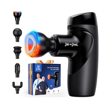 Bob and Brad M7 Plus Mini massage gun with heat for deep tissue back and hip recovery