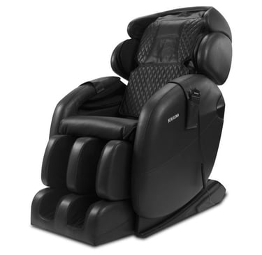 Kahuna LM-6800S massage chair with L-track rollers and yoga-style stretching programs for back pain