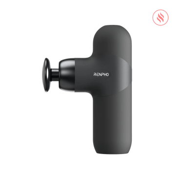 RENPHO mini massage gun with heat for lower back pain and muscle tension relief