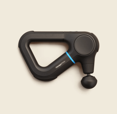Theragun Prime percussion massage gun with ergonomic triangular handle for back pain and muscle reco