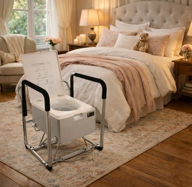 Bedside Commode Dry Flush Toilet