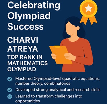 Celebrating Olympiad Success – Charvi Atreya