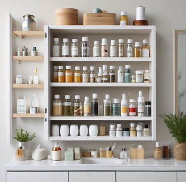 Medicine cabinet with day-by-day outbreak timeline