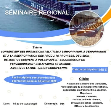 a flyer for a seminar on the sea
