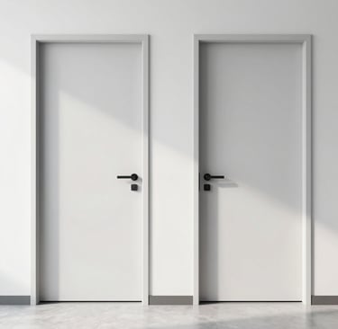 Puertas de un edificio con cerraduras