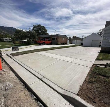 concrete driveway for residential home