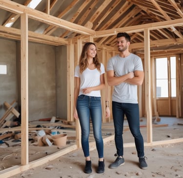 Image of a modern aluminum window with a view of a cozy living room.