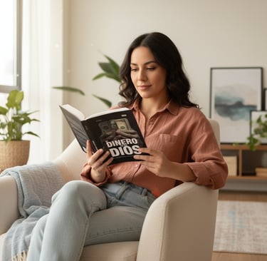 Leyendo el libro "El Dinero es un Dios"