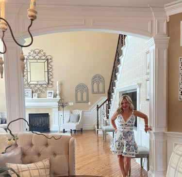 Custom interior archway with decorative columns in Monmouth County NJ