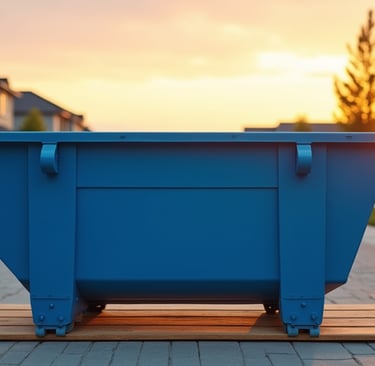 Dumpster at sunset