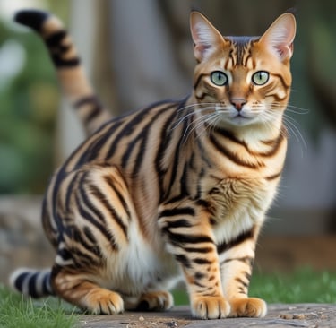 brown and white cat in tilt shift lens