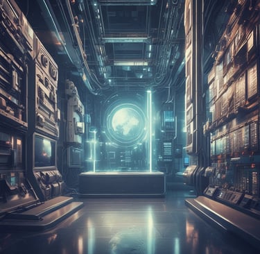 A striking black raven perched on a twisted gothic iron fence under a deep purple twilight sky.