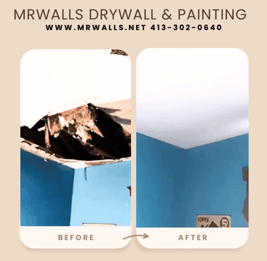 drywall ceiling patch repair hadley ma