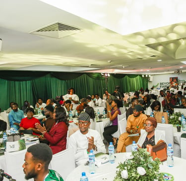 Full room of active participants at the Beyond Farming Summit