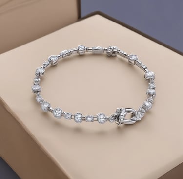 Close-up of a sparkling diamond ring resting on a velvet cushion.