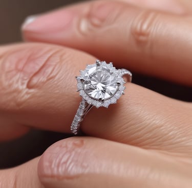 Stacked bracelets adorned with shimmering lab-grown diamonds, styled casually on a marble surface.