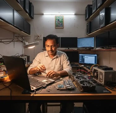 Laptop repair technician