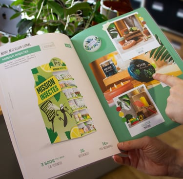 Mise en page page catalogue professionnel produits