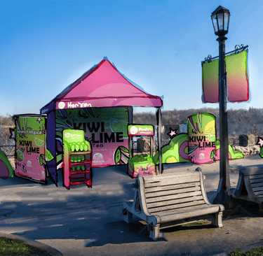 Horizon Beverages kiwi lime marketing event mockup
