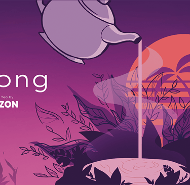 Horizon Beverages oolong tea label art