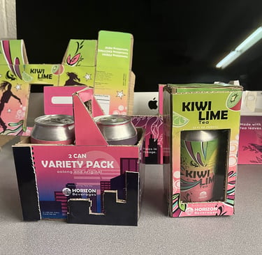 2 packages for Horizon Beverages Kiwi Lime Tea and Variety Pack