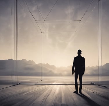 silhouette photo of man on cliff during sunset