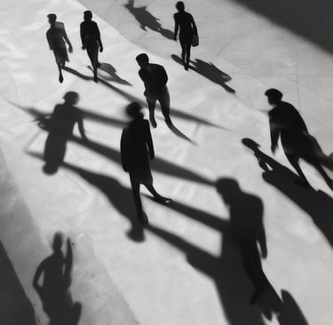 a man sitting on top of a black couch