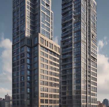 low-angle photo of white building under white sky