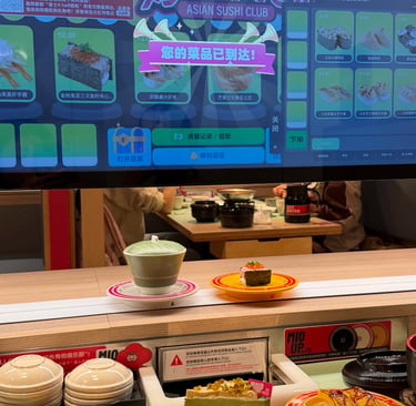 sushi shop ordering screen