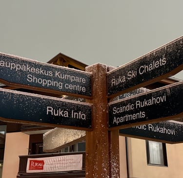Ruka ski chalet sign 