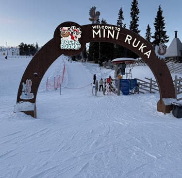 mini ruka kids ski slope ruka finland