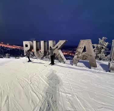 Ruka ski resort sign 