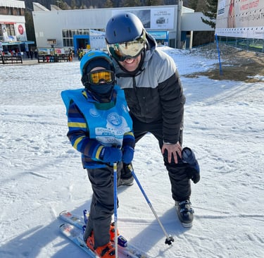 Kids ski lesson in La thuile Italy