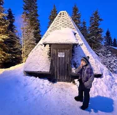child in ruka lapland finland