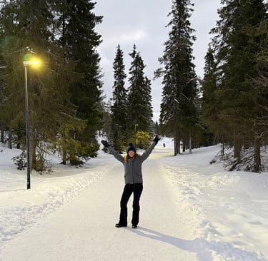 snow walk ruka finland