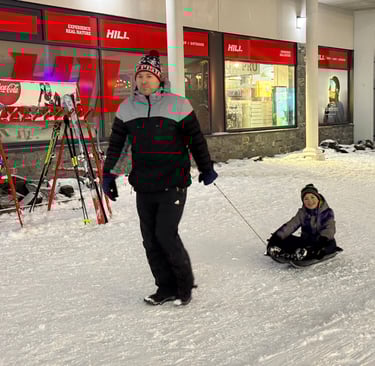 sledging in ruka finland village