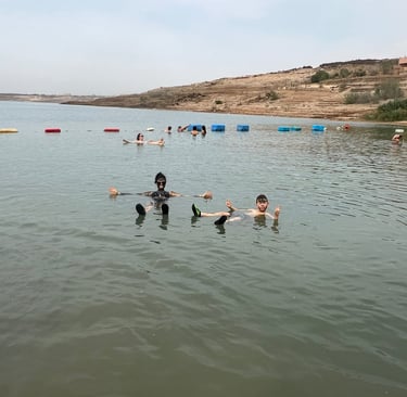 Jordan dead sea with kids