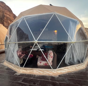 wadi rum desert camp bubble tent