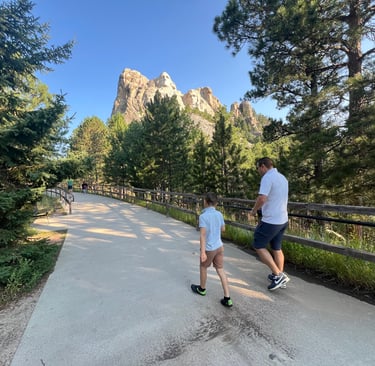 mount rushmore with kids