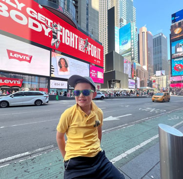 times square with kids new york