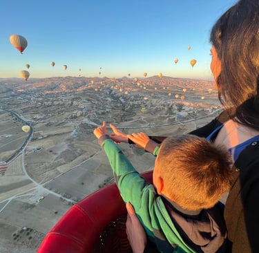 flying above cappodocia in a balloon turkey