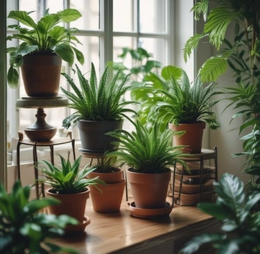 green potted plant on brown wooden table
