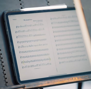 Digital sheet music with the best wedding song suggestion