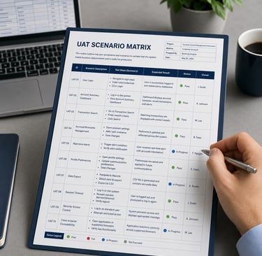 UAT Scenario Matrix