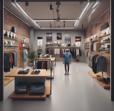 A dynamic shot of a player wearing sleek, modern padel clothing in action on the court.