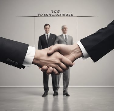 Friendly real estate consultant handing over keys to a happy client.