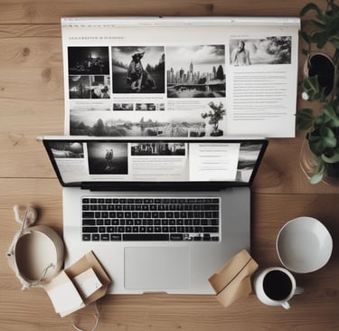 Close-up of hands typing on a sleek keyboard with code visible on the screen.