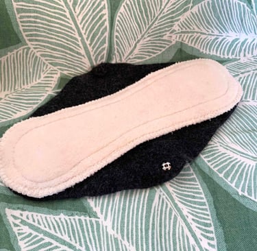 reusable wool organic cotton menstrual pads