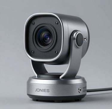 a group of three cameras sitting on top of a table